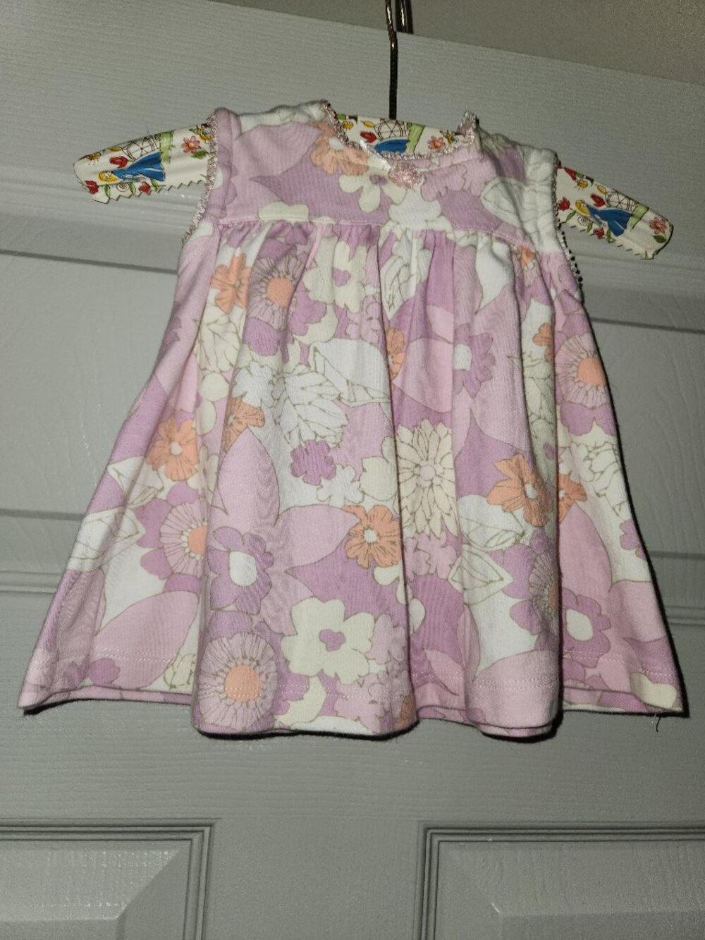 Lullaby Club Baby Girl Floral Dress 3M Pink Retro Flower Print